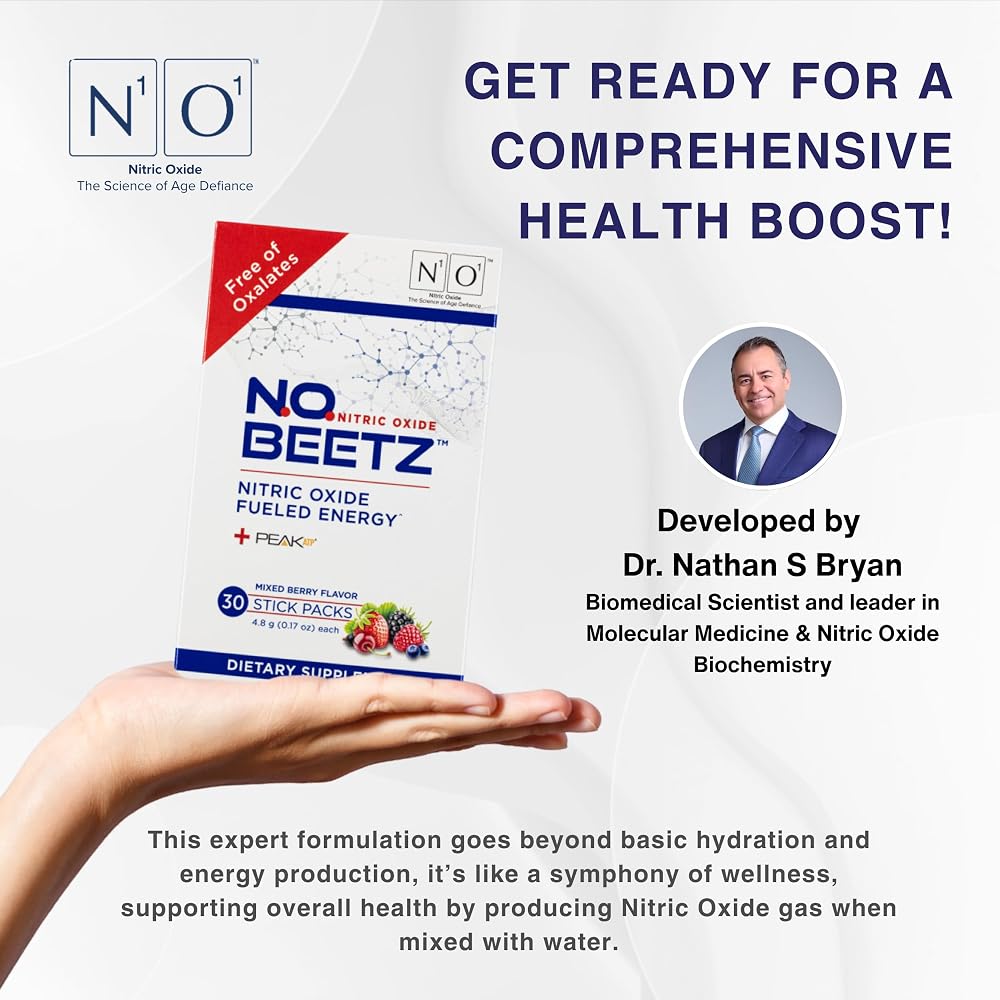 N1O1 N.O. Beetz Nitric Oxide Powder, Mixed Berry - 30 Sachets - image 4