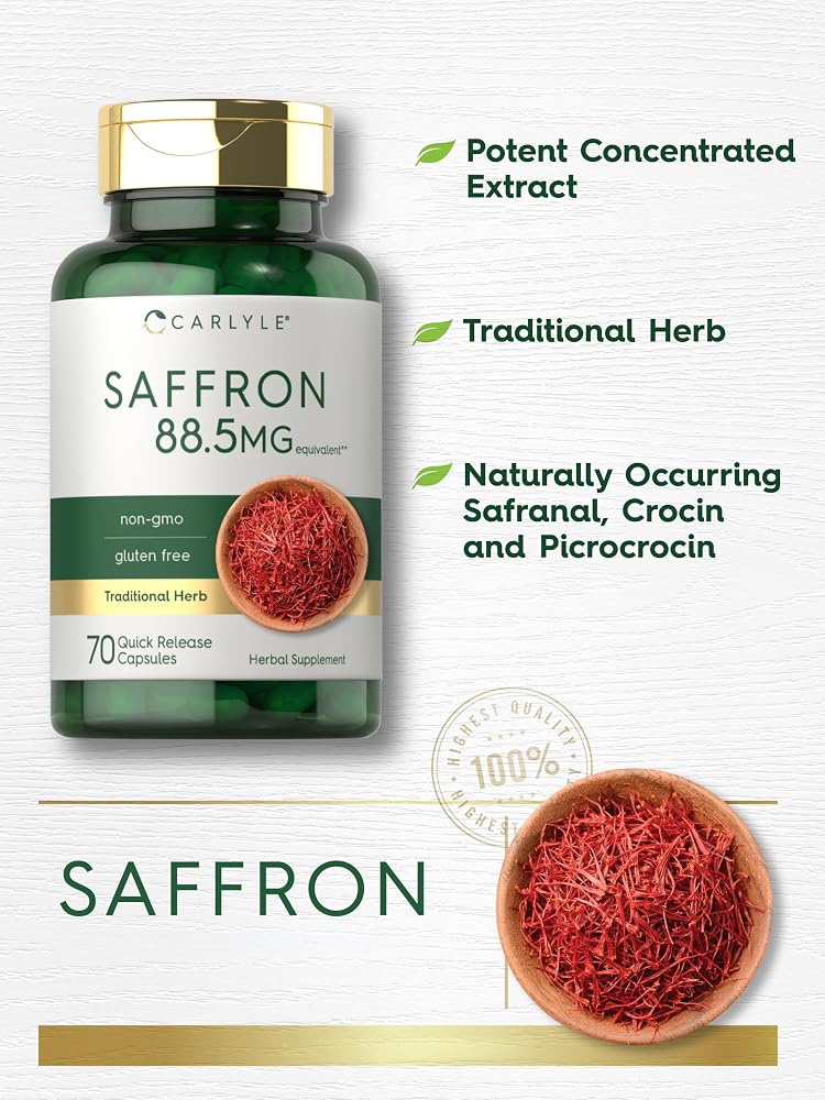 Carlyle Saffron Extract Supplement - 70 Capsules - image 4