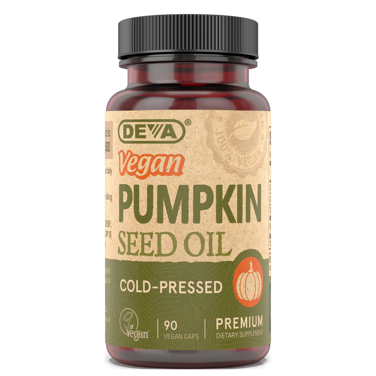 DEVA Nutrition Vegan Pumpkin Seed Oil 500 mg - 90 Capsules