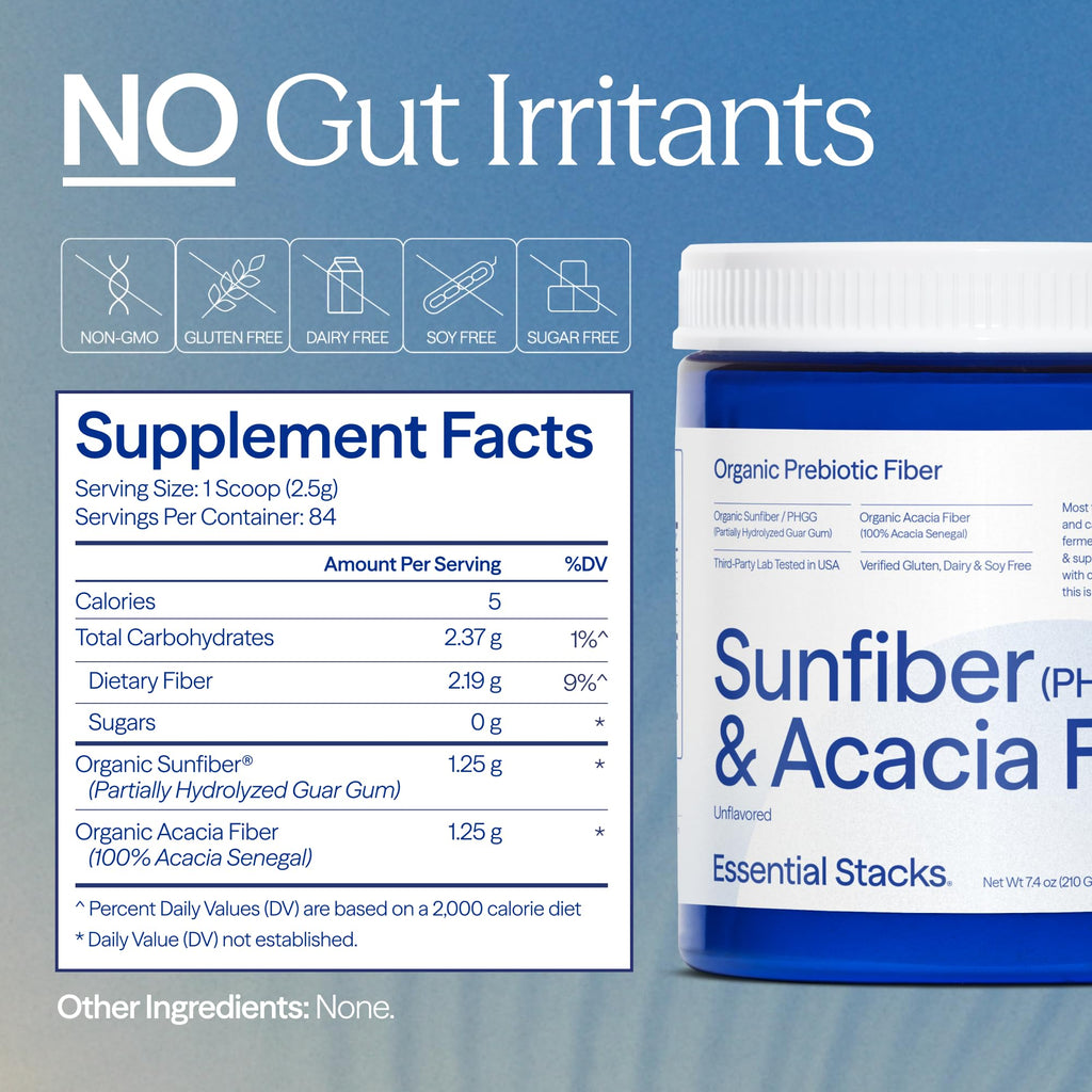 Essential Stacks Sunfiber PHGG & Acacia Fiber Powder - 7.4 oz - image 7
