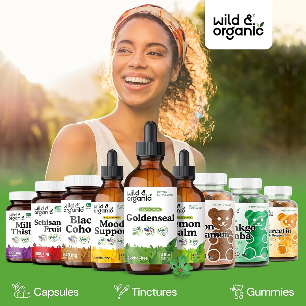 Wild & Organic Goldenseal Tincture - Organic Goldenseal Root Liquid