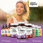 Wild & Organic Vitex Chasteberry Capsules for Menopause Support - 180 Count - image 6