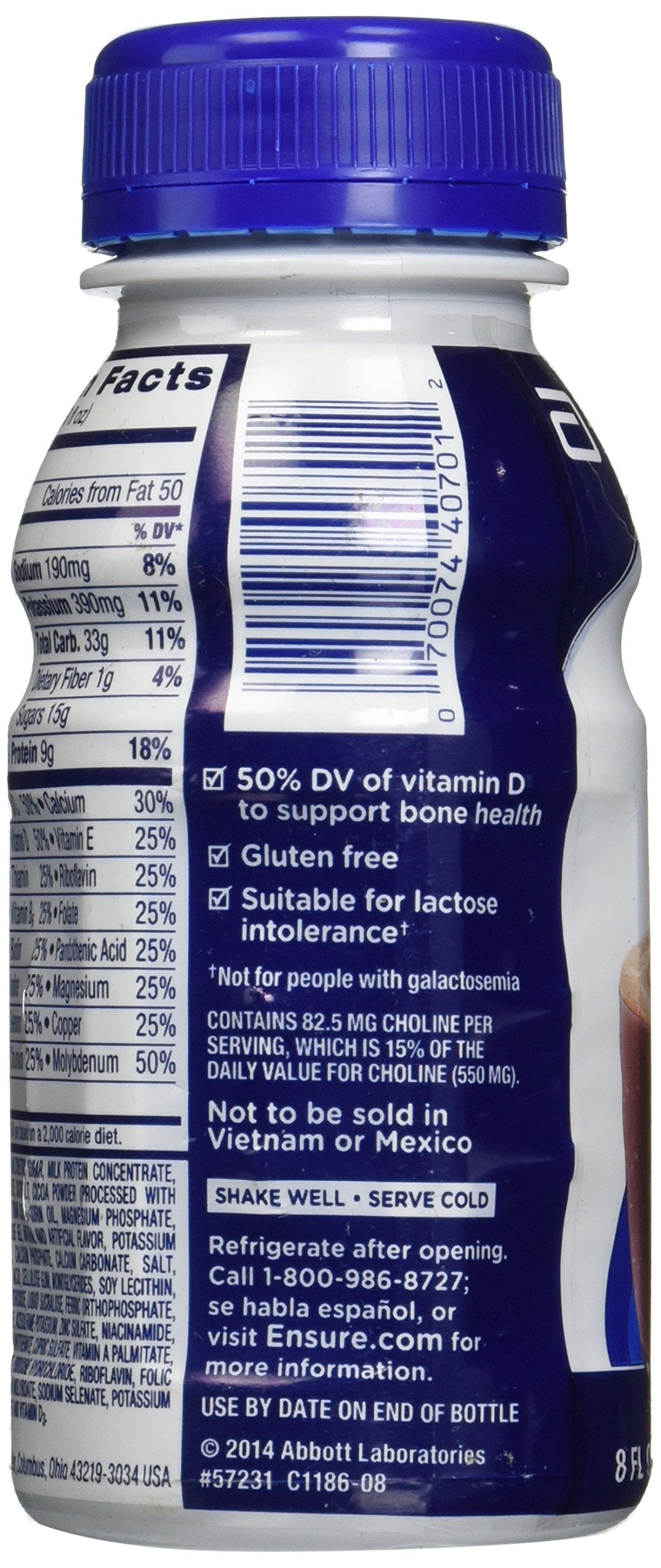 Ensure Complete Balanced Nutrition Creamy Milk Chocolate Shake - 24 Pack - image 2