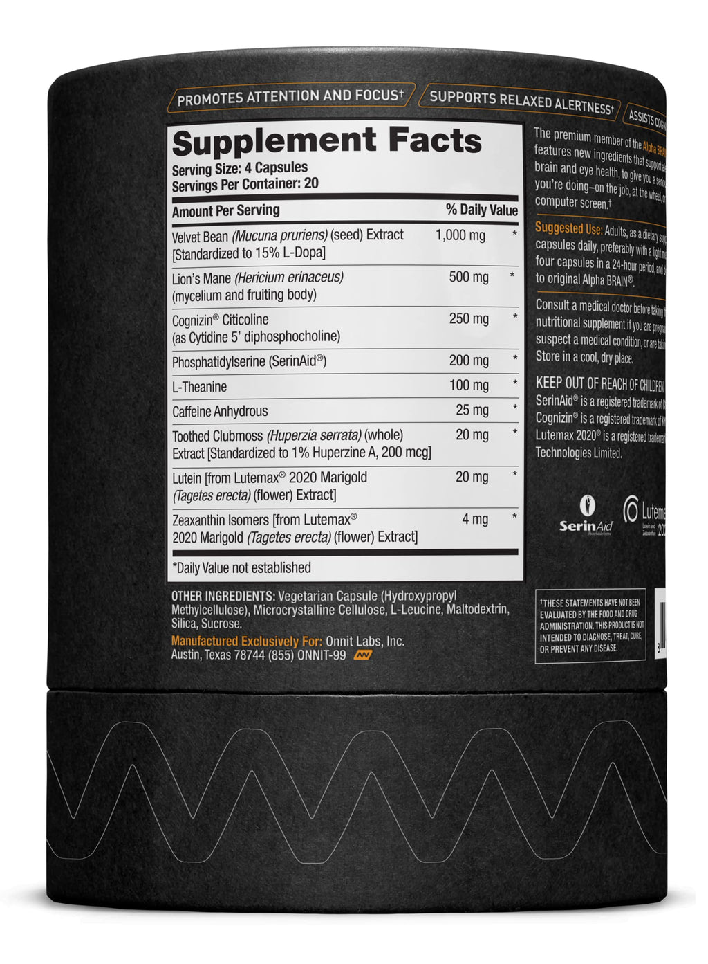ONNIT Alpha Brain Black Label Nootropic Capsules - 80 Count - image 14