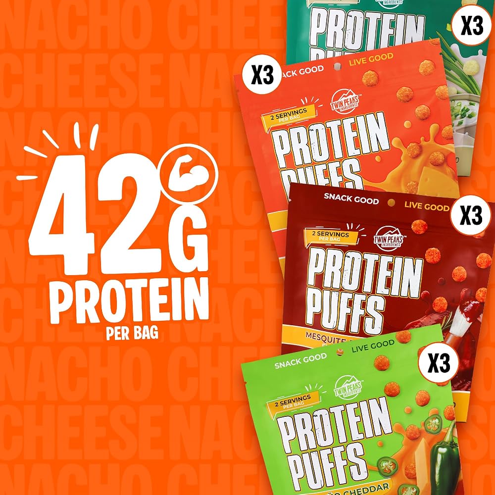 Twin Peaks Protein Puffs Keto Snack Garlic Parmesan - 12 Pack - image 4
