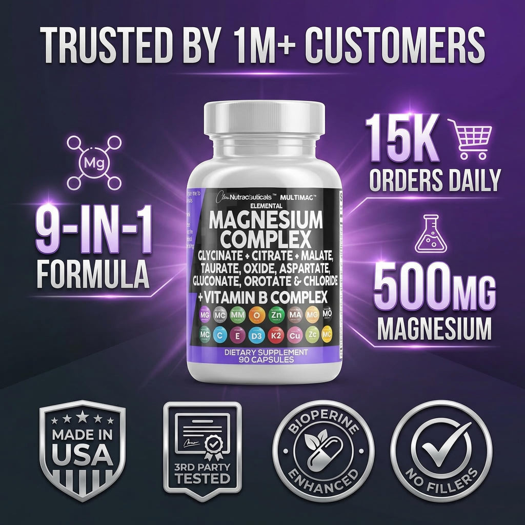 Clean Nutraceuticals Magnesium Complex with B Vitamins - 90 Capsules - image 8