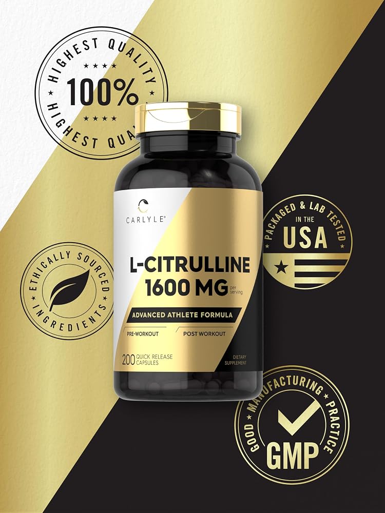Carlyle L-Citrulline 1600mg - 200 Capsules - image 6