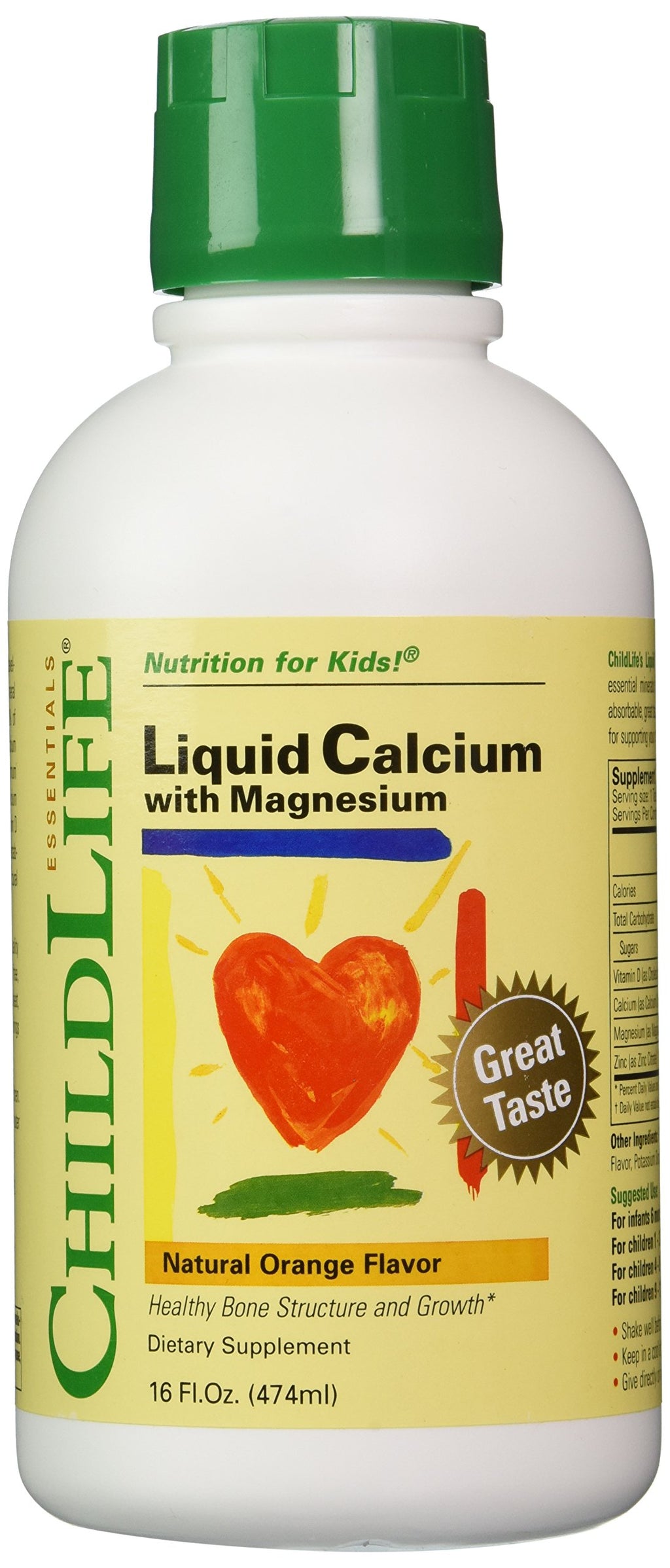 CHILDLIFE ESSENTIALS Liquid Calcium Supplement for Kids