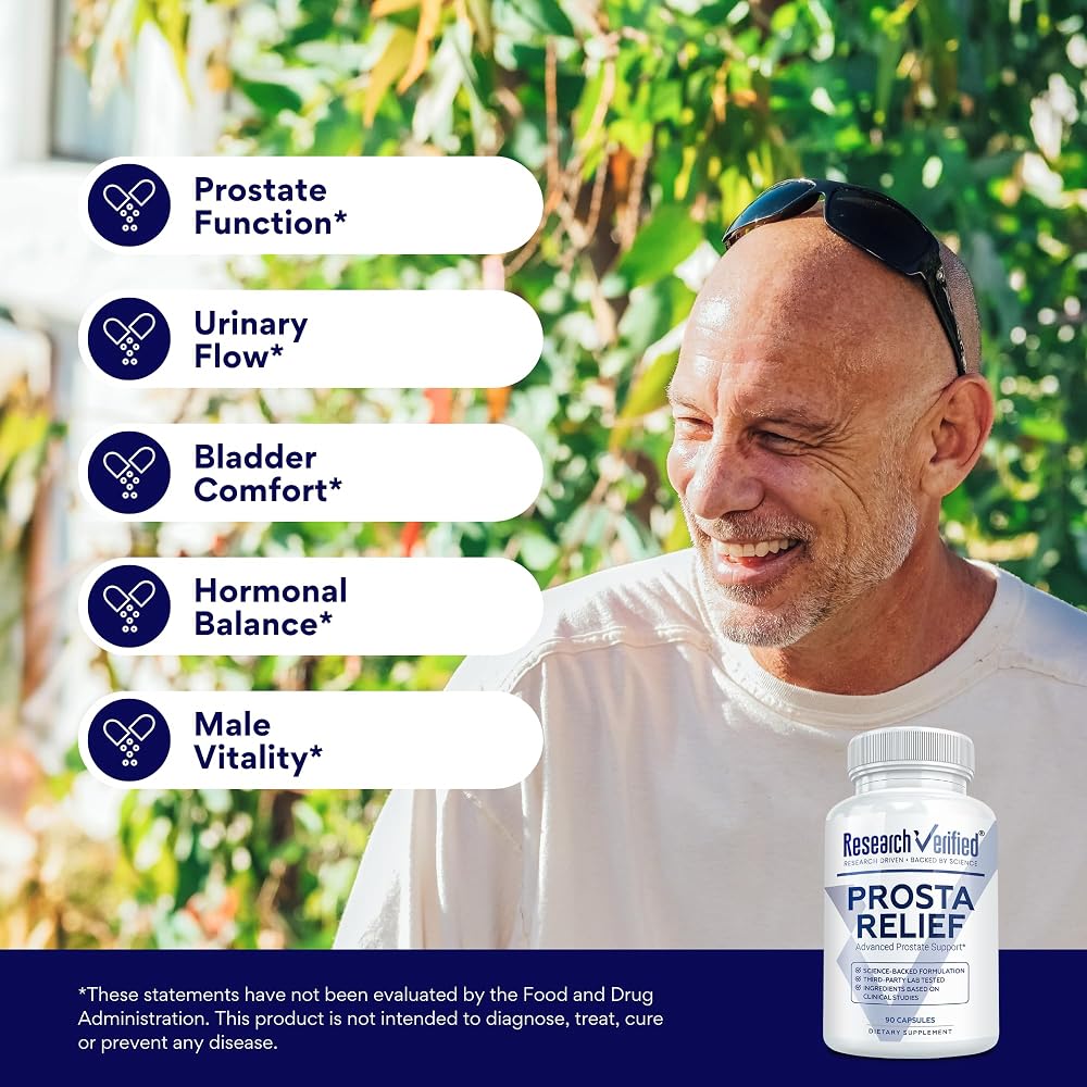 Research Verified Prosta Relief Saw Palmetto - 180 Capsules - image 4