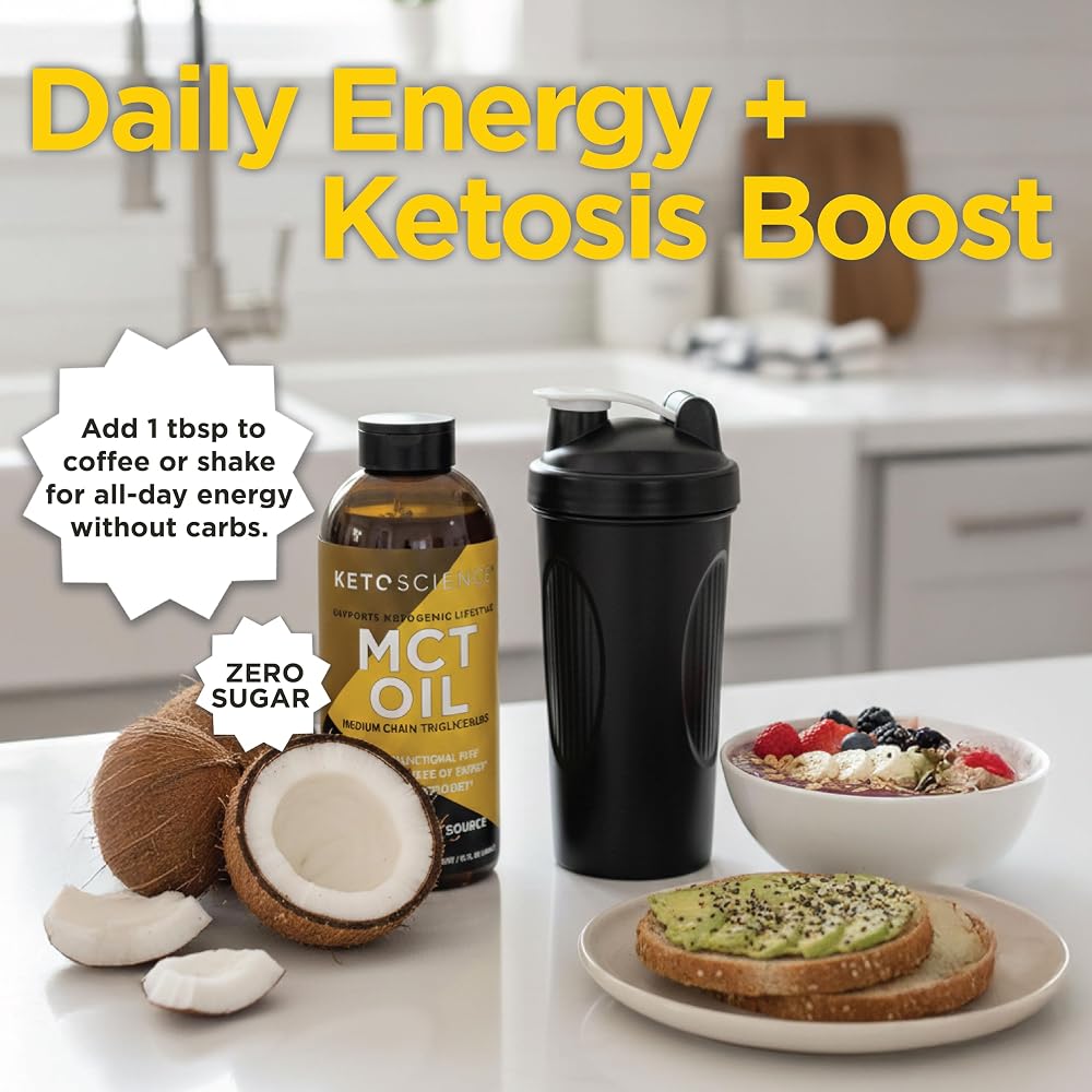 KETO SCIENCE Ketogenic MCT Oil Energy Support - 15 Fl Oz - image 3