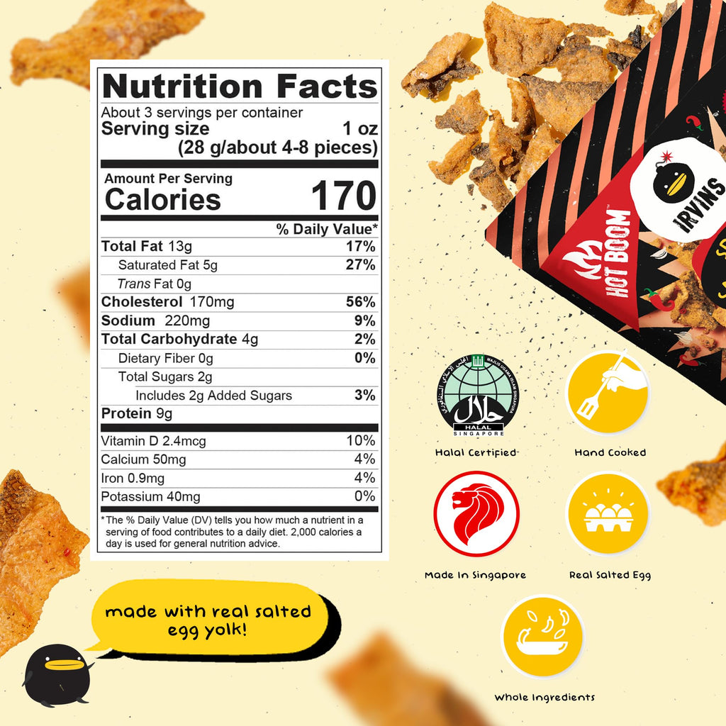 Irvins Hot Boom Salted Egg Salmon Skin Chips - 3.3 oz - image 2