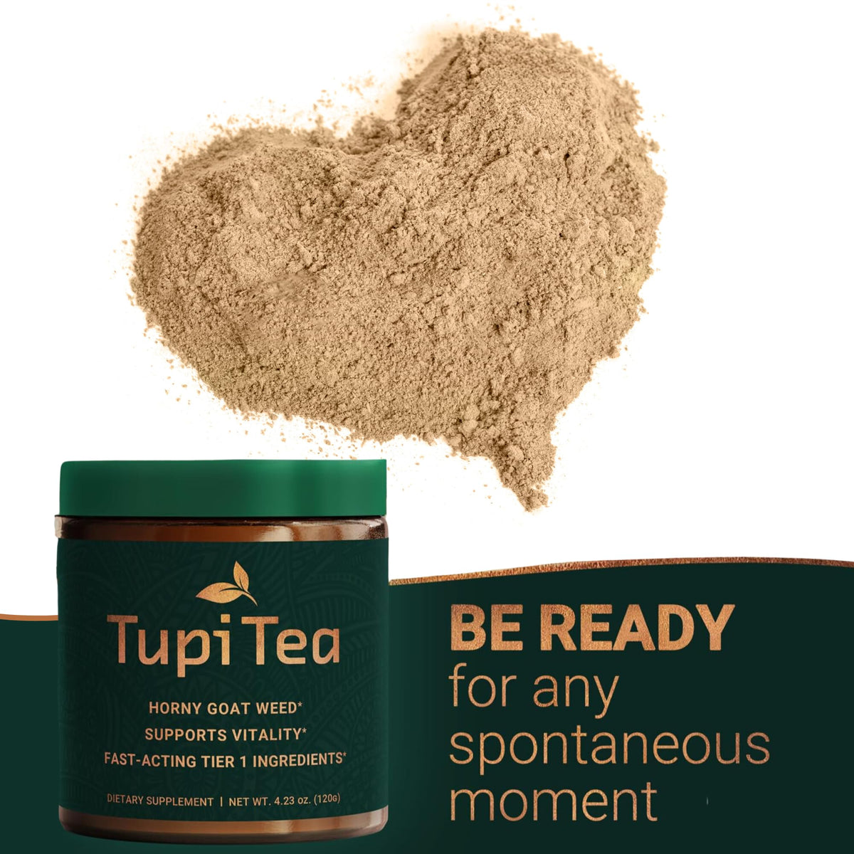 Tupi Tea Horny Goat Weed Powder with Maca Root & Tribulus - 4.23 oz - image 4