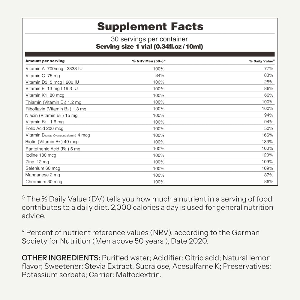 Vitabaum Multivitamin 50+ for Him Liquid Supplement - 30 Vials - image 4