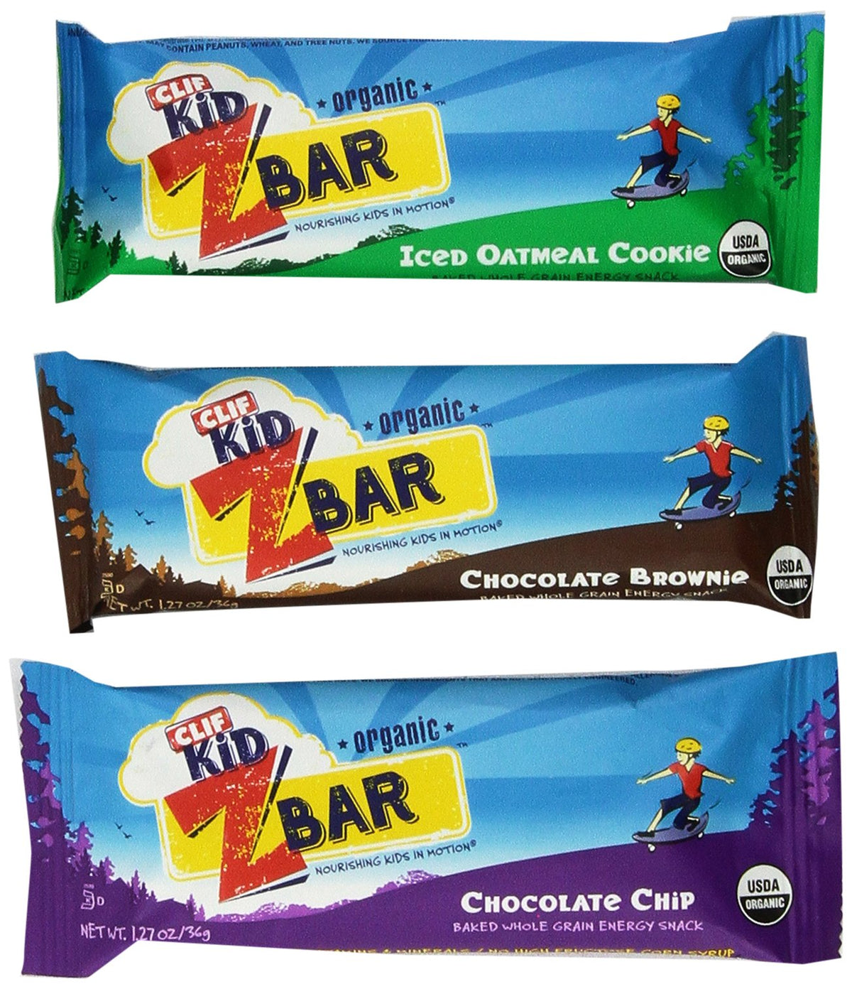 CLIF Kids Zbar Variety Pack Organic Nutrition Bars - 36 Count