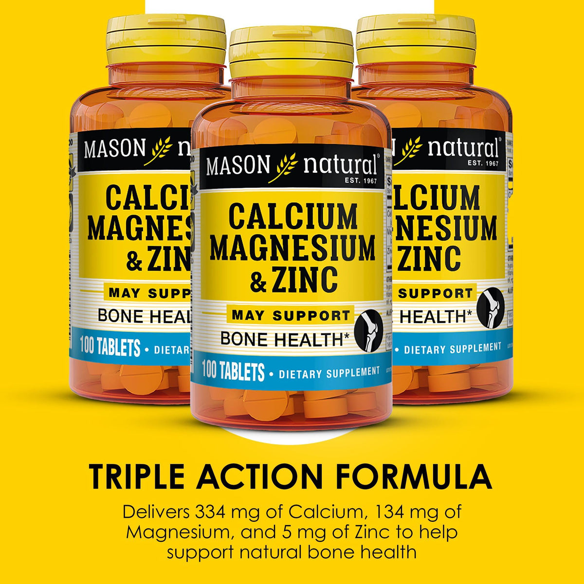 Mason Natural Calcium Magnesium & Zinc Tablets - 300 Count - image 4