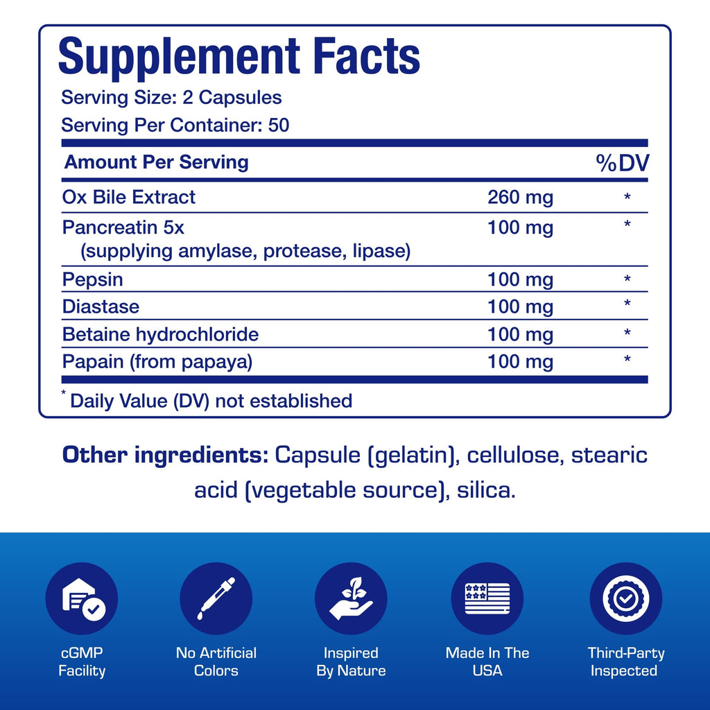 Anabolic Laboratories Multi Digestive Enzymes with Ox Bile - 100 Capsules - image 4