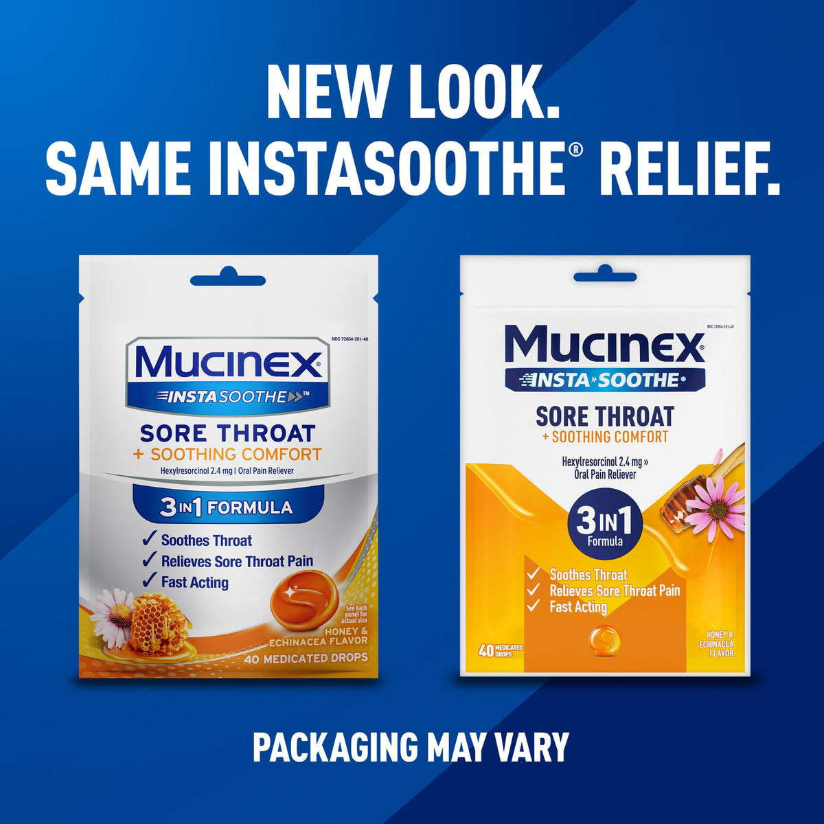Mucinex InstaSoothe Sore Throat Honey & Echinacea Drops - 40 Count - image 2