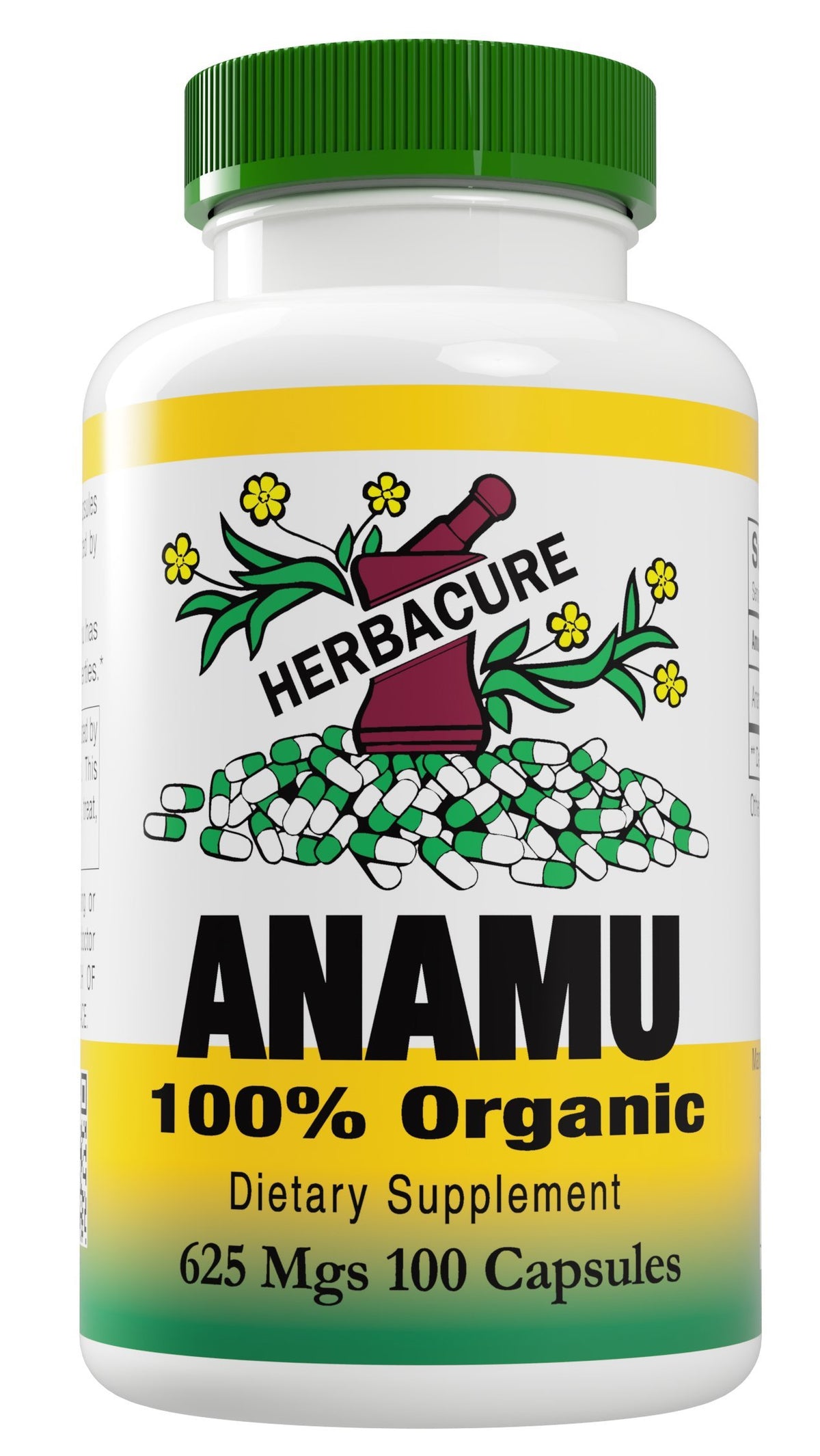 Herbacure Anamu 625mg Capsules - 100 Count