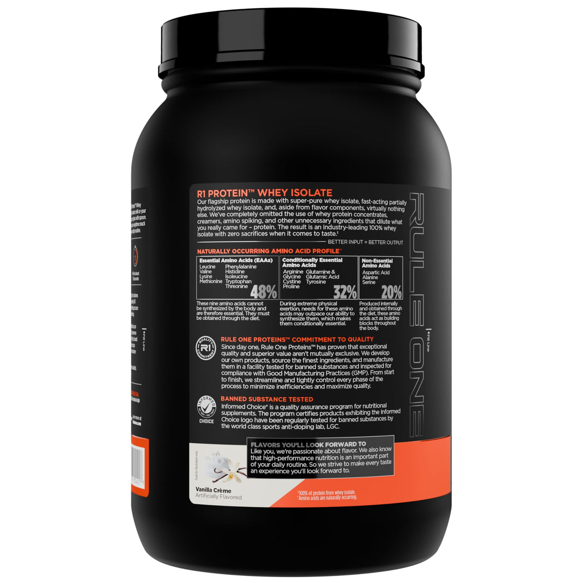 Rule 1 R1 Protein Whey Isolate - with 25g Protein & 6g BCAA