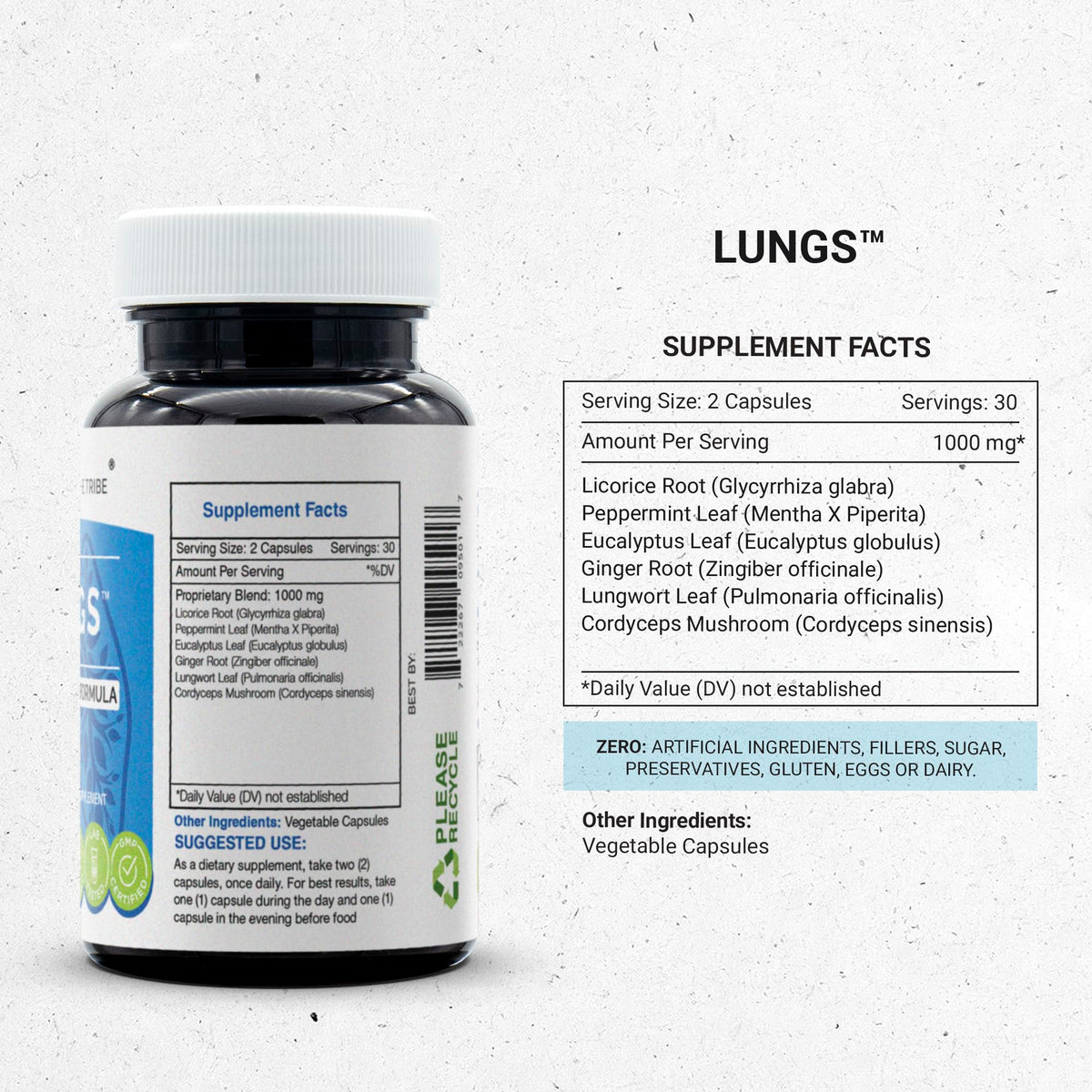 Secrets of the Tribe Lungs Healthy Lungs Formula - 60 Capsules - image 3