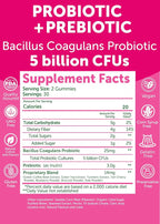 Lunakai Probiotic Gummies for Digestive Health - 5 Billion CFUs