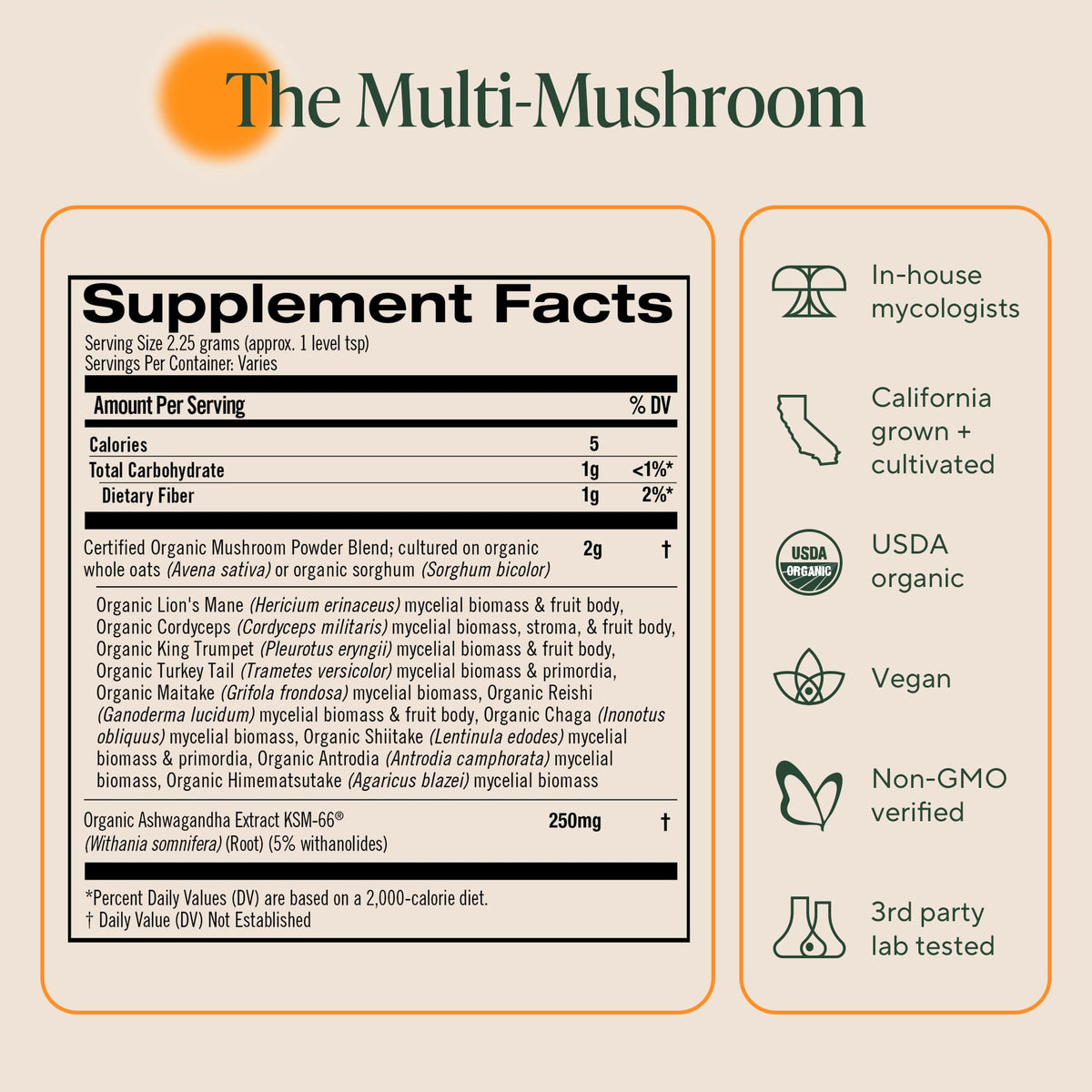 OM MUSHROOM SUPERFOOD Om Master Blend Mushroom Powder
