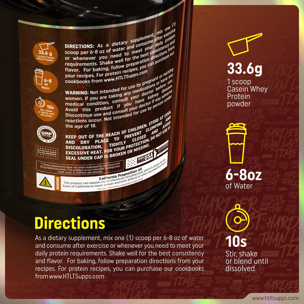 HTLT Supps Casein + Whey Protein by HTLT