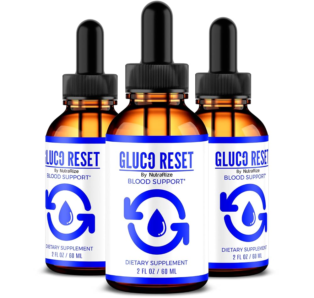 NutraRize Gluco Reset Drops Liquid Formula - 3 Pack