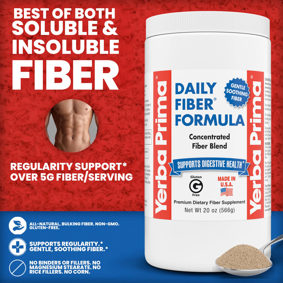 Yerba Prima Daily Fiber Formula Powder - 20 oz - image 3