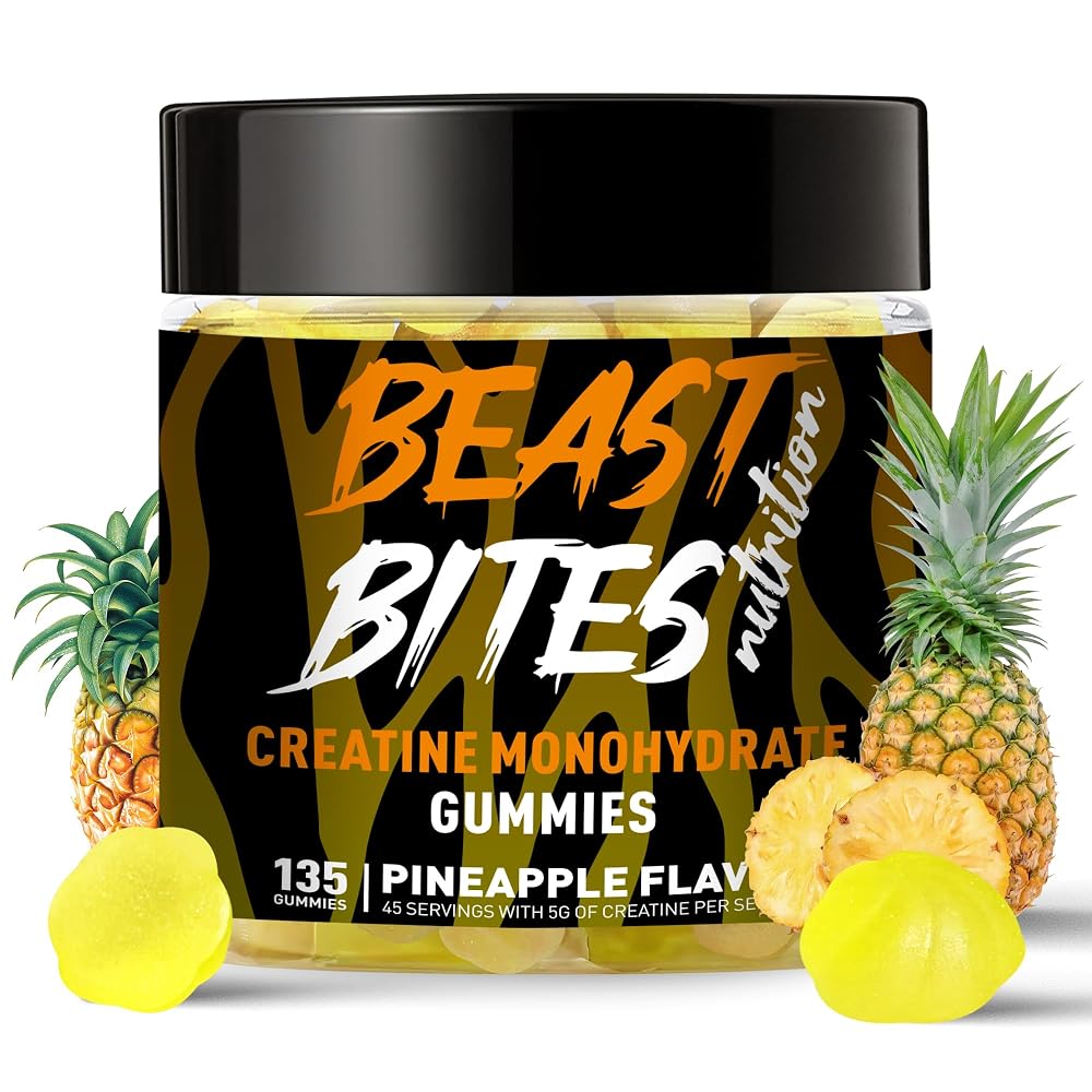 BEAST BITES Nutrition Creatine Monohydrate Gummies - 135 Count