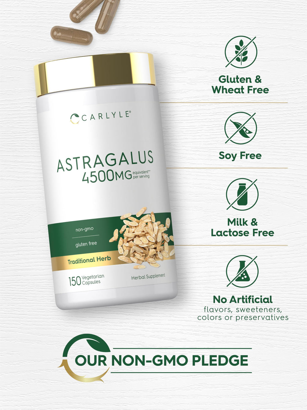 Carlyle Astragalus Root Extract - 150 Vegetarian Capsules - image 5