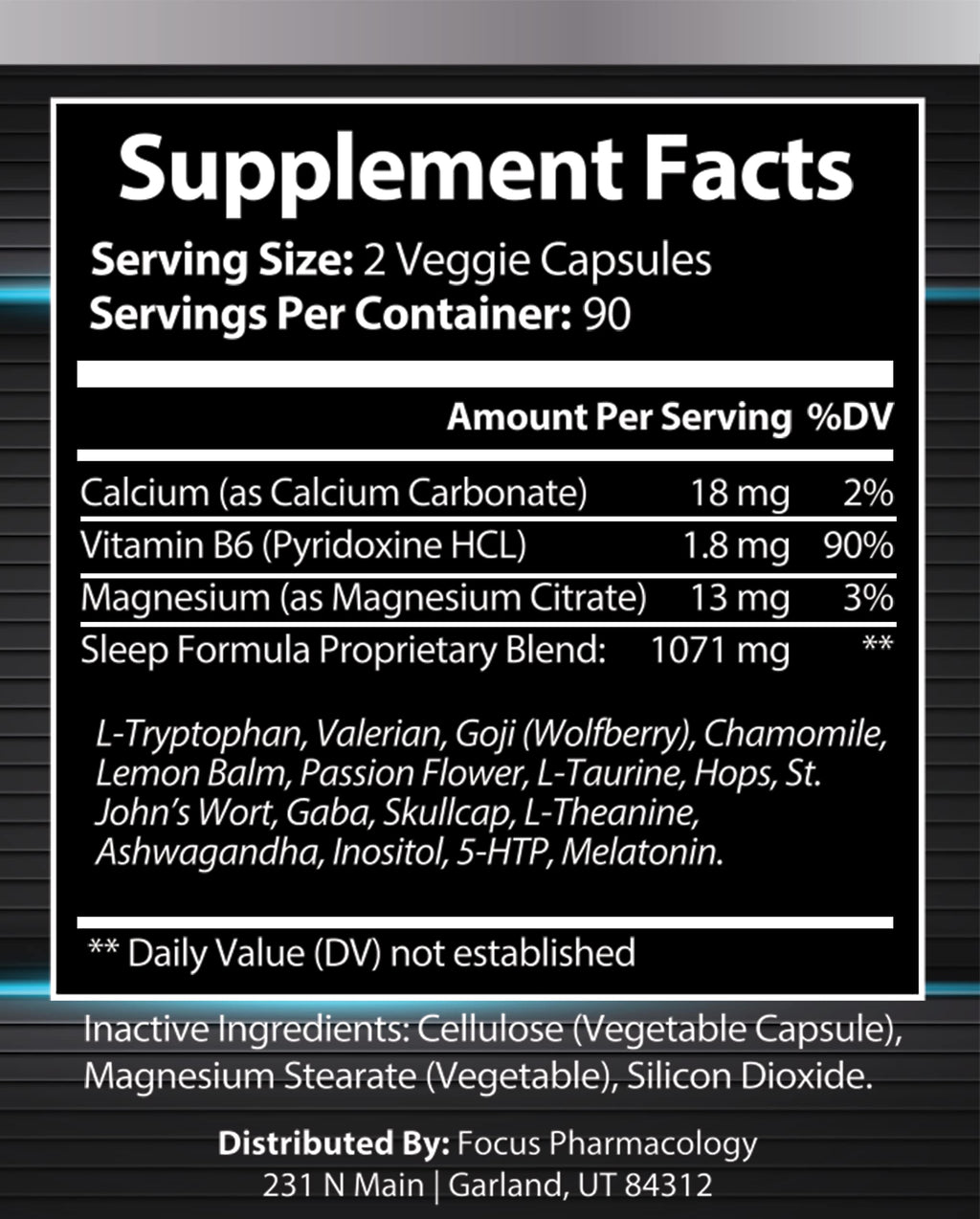 Focus Pharmacology Nighttime Sleep and Calming Formula - 180 Capsules - image 5