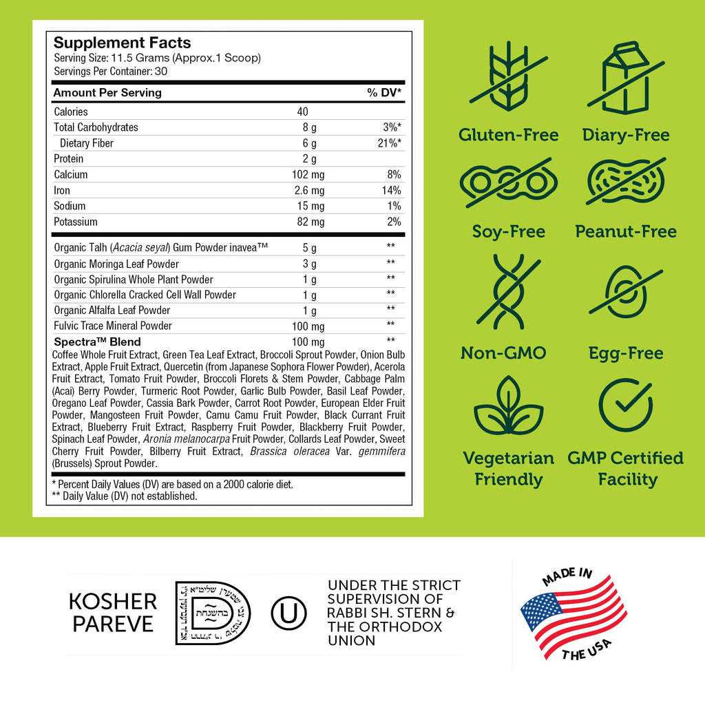 Zahler Core Greens Powder Superfood Mix - 12.2 oz - image 6