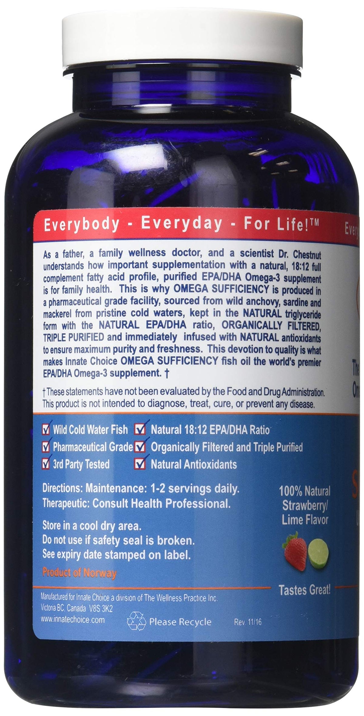 Innate Choice Fish Oil Capsules Omega Sufficiency - 240 Capsules - image 2