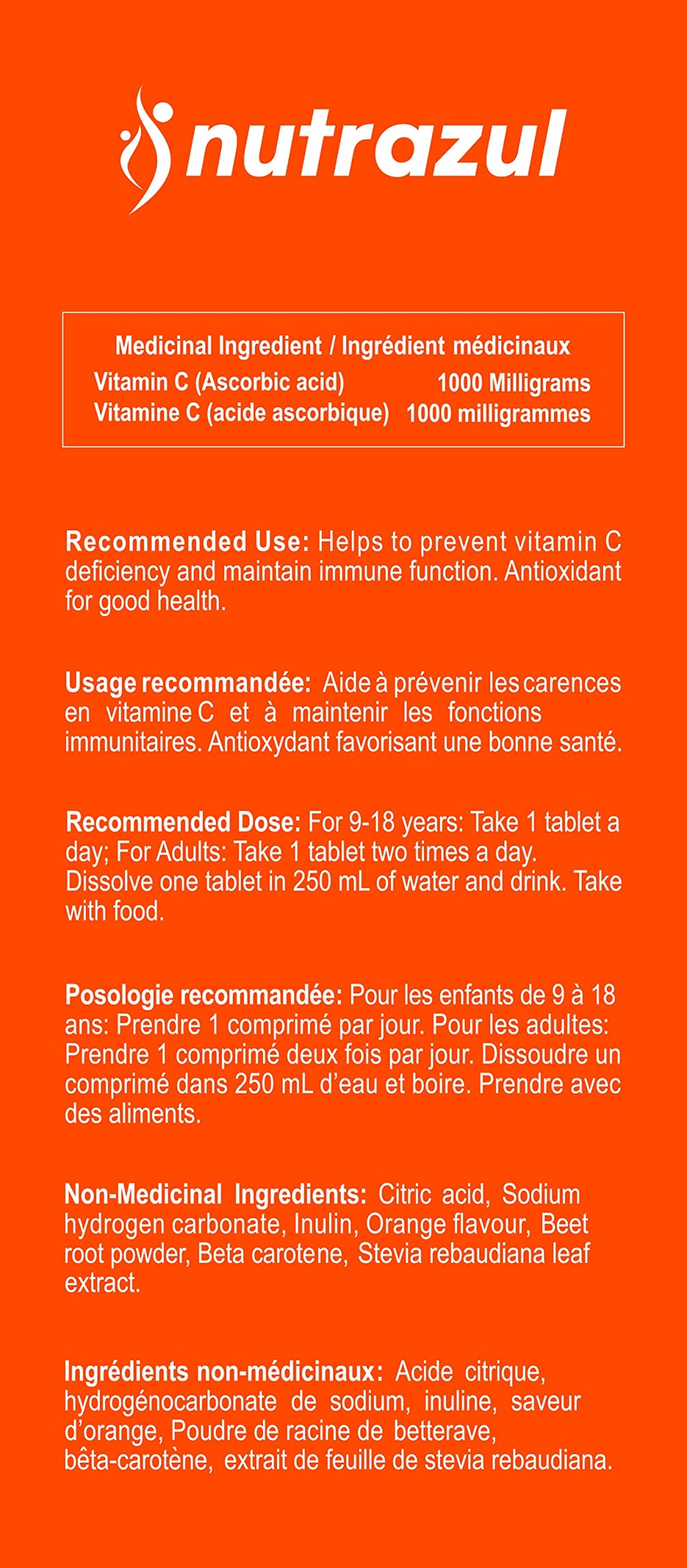 nutrazul Vitamin C 1000mg Effervescent Tablets - 20 Count - image 5