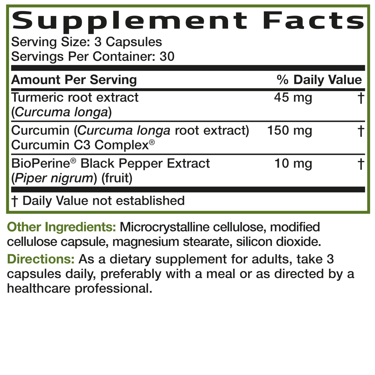 BRONSON Flavored Capsule adult Turmeric Antioxidant, 1500mg