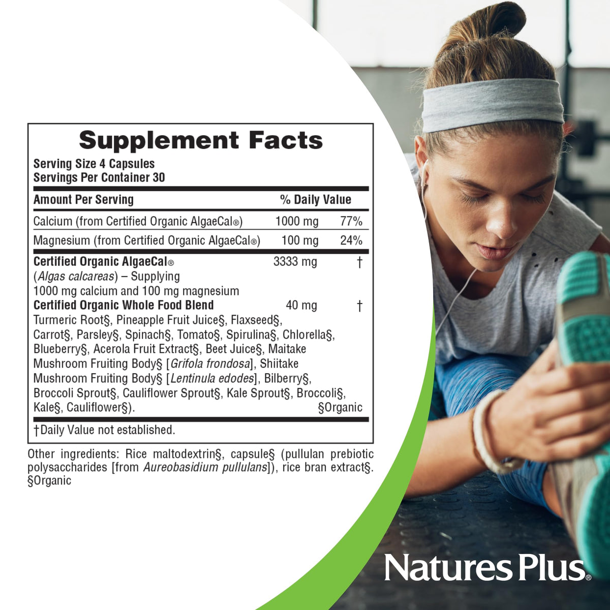 NaturesPlus Source of Life Garden Calcium - 120 Capsules - image 5