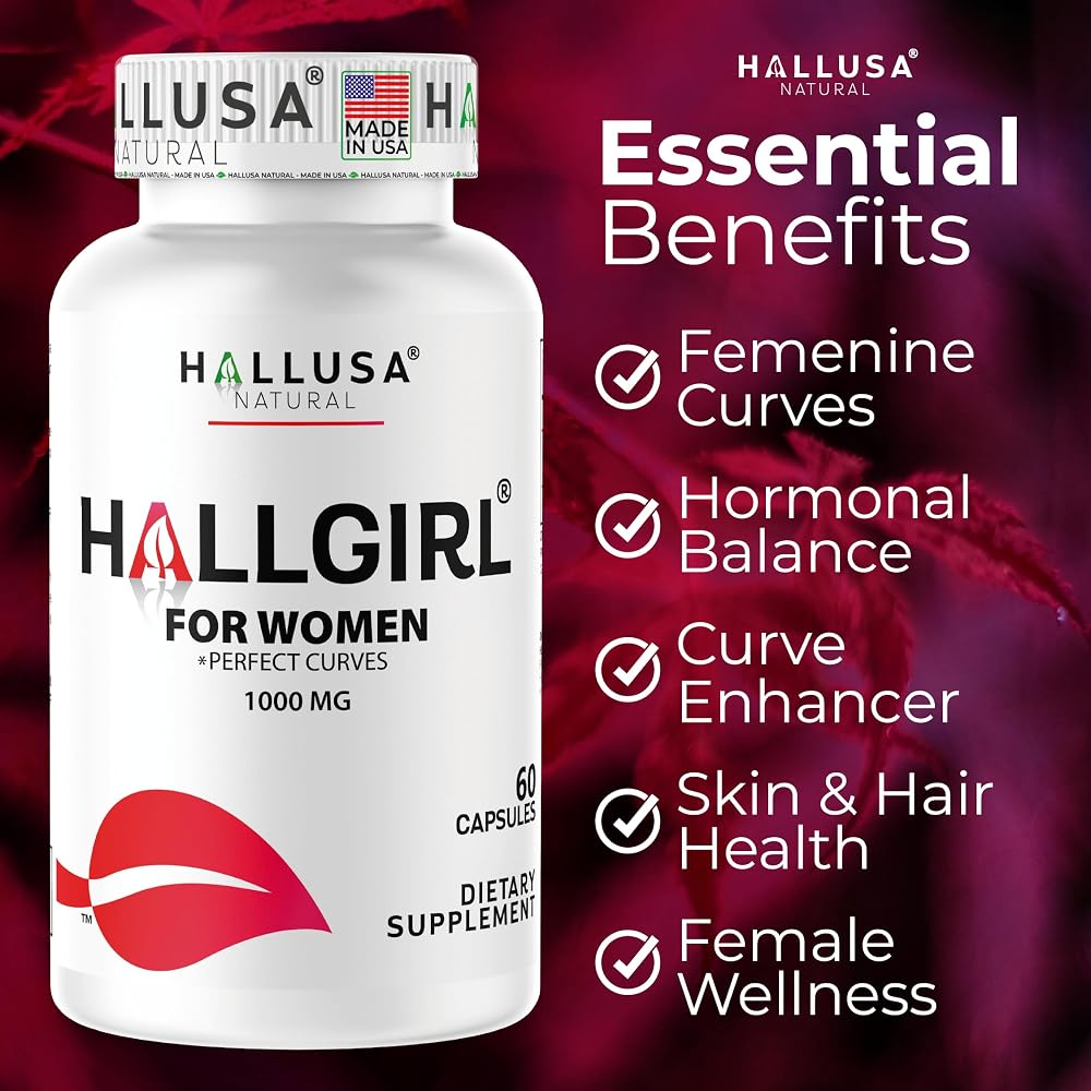 Hallusa Natural HallGirl Aguaje Fruit 1000mg Women's Wellness - 60 Capsules - image 7