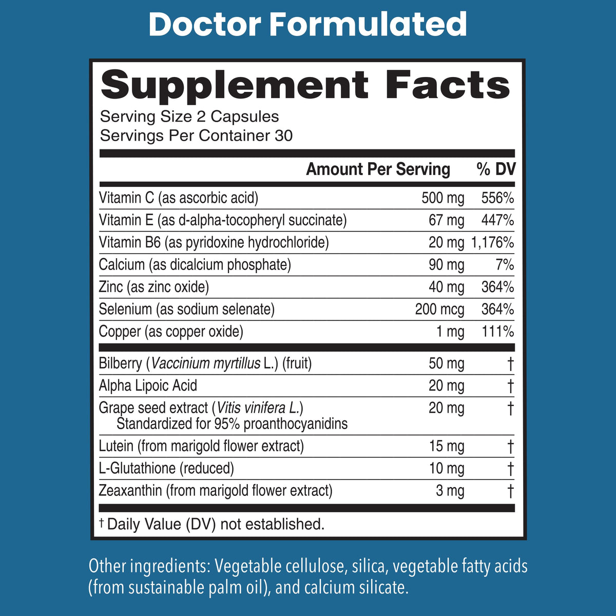 VisiVite Macular Support with Lutein and Zeaxanthin - 60 Vegetarian Capsules - image 2