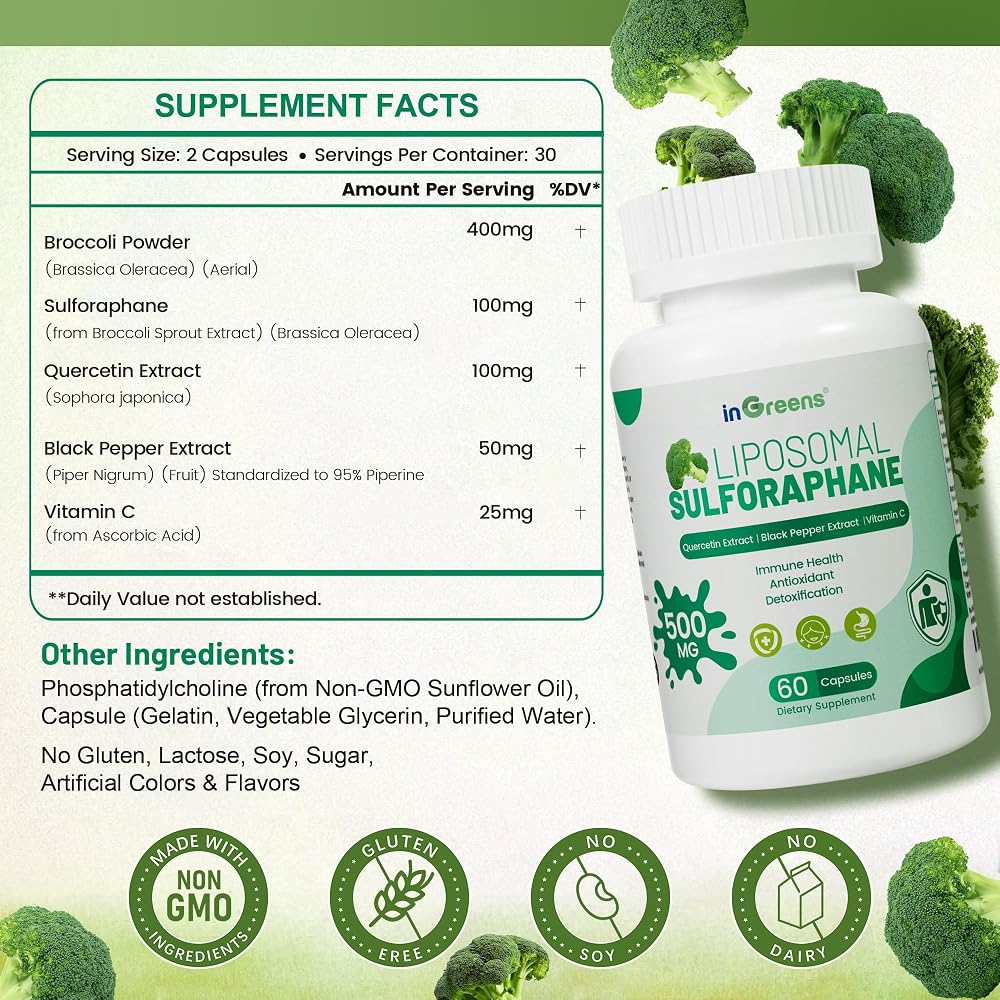 inGreens Liposomal Sulforaphane Supplement from Broccoli Extract