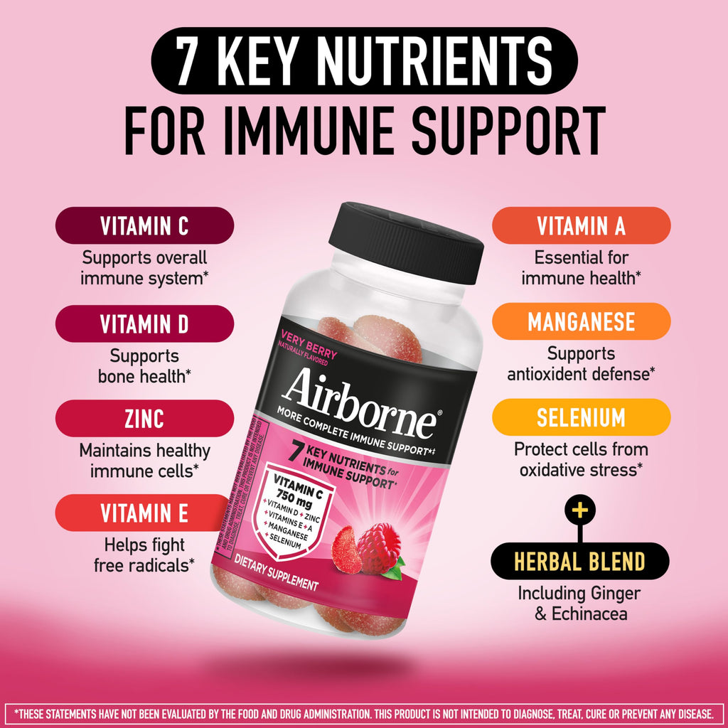 Airborne Vitamin C 1000mg Immune Support Gummies - 21 Count - image 3
