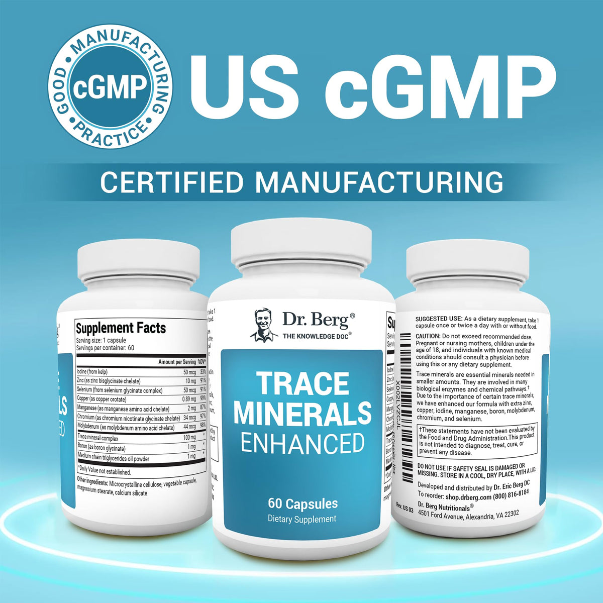 Dr. Berg Nutritionals Trace Minerals Enhanced - 60 Capsules - image 5