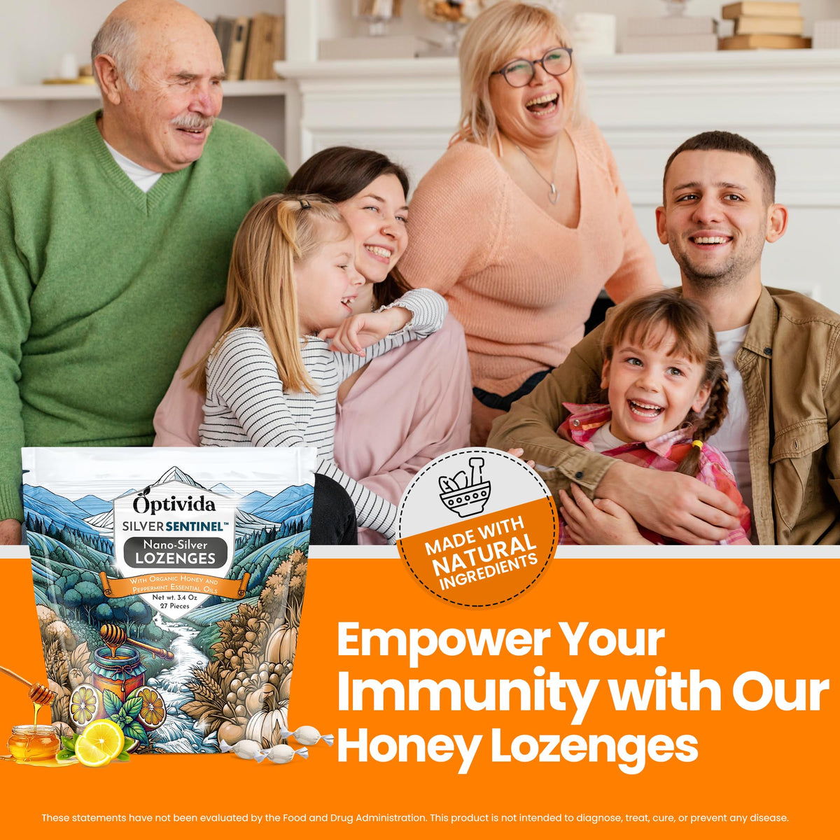 OPTIVIDA Nano Colloidal Silver Lozenges 60 PPM Lemon - 54 Count - image 9
