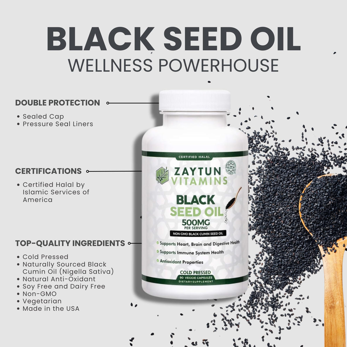 Zaytun Vitamins Halal Black Seed Oil