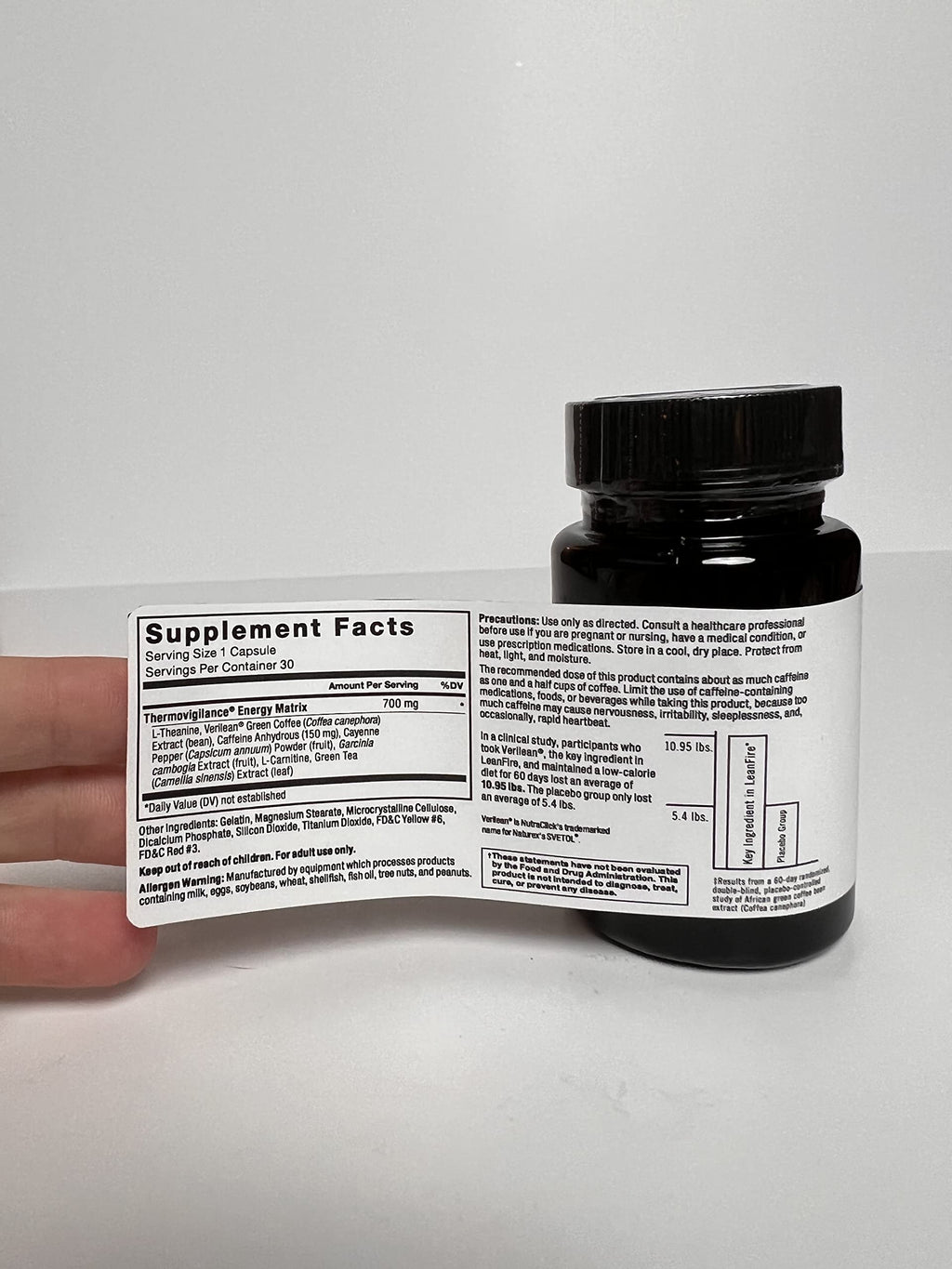 Force Factor LeanFire Pre Workout Energy Pills with Green Tea Extract and Caffeine