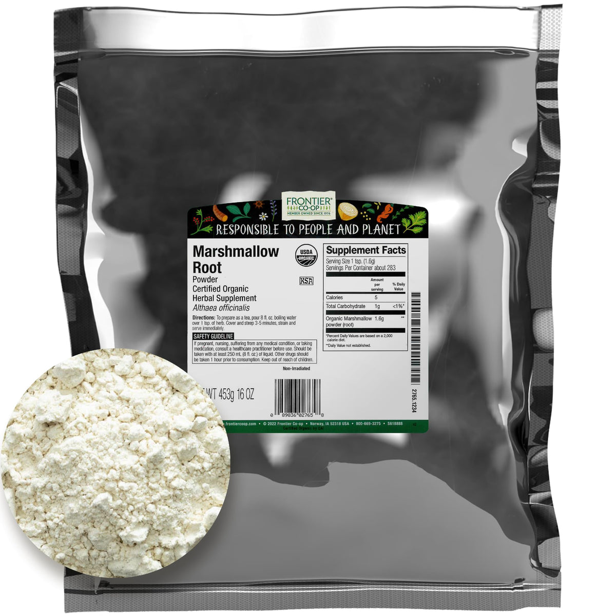 Frontier Co-op Organic Marshmallow Root Powder - 1lb Bulk