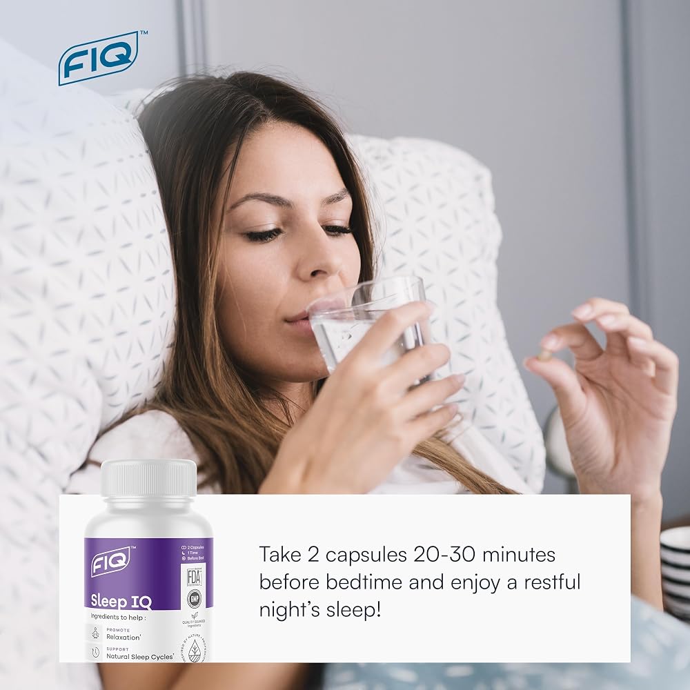 FIQ Sleep IQ Sleep Aid - 60 Vegetarian Capsules - image 6