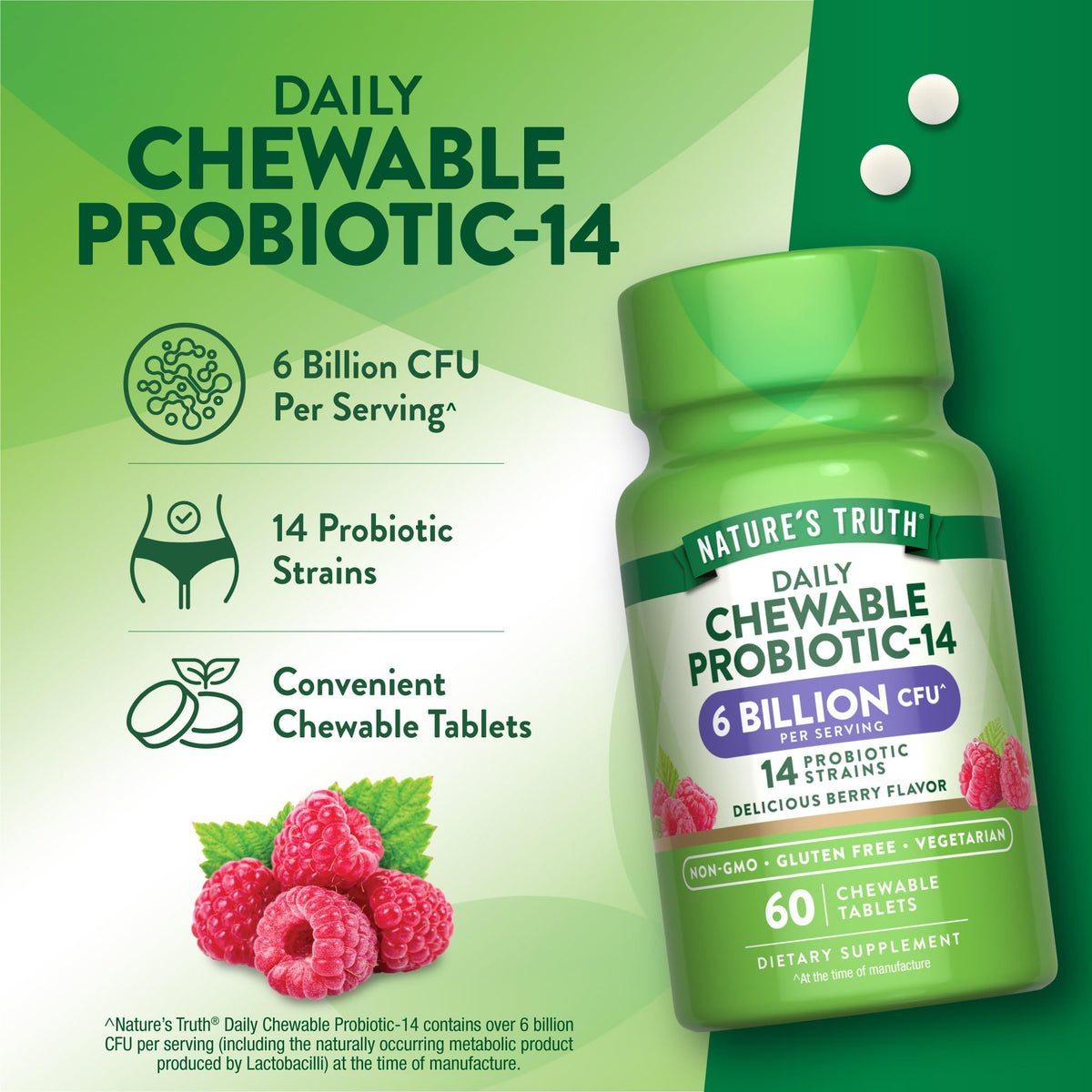 Nature's Truth Probiotic Chewable for Men and Women - 60 Tablets - image 5