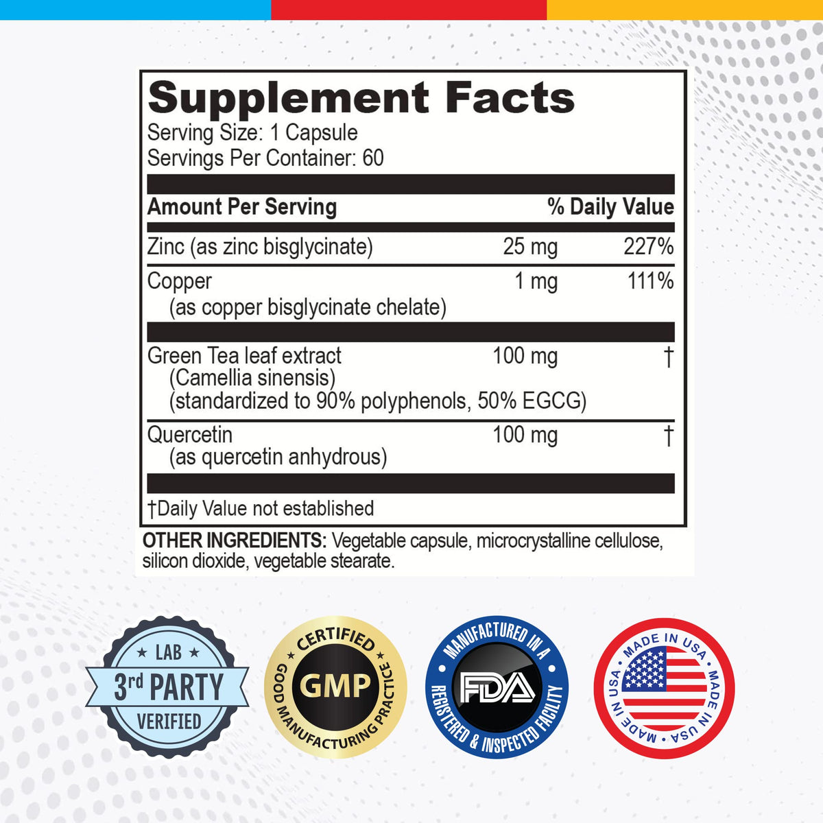 Brain Bean Opti Zinc Plus Immune Support - 60 Capsules - image 3