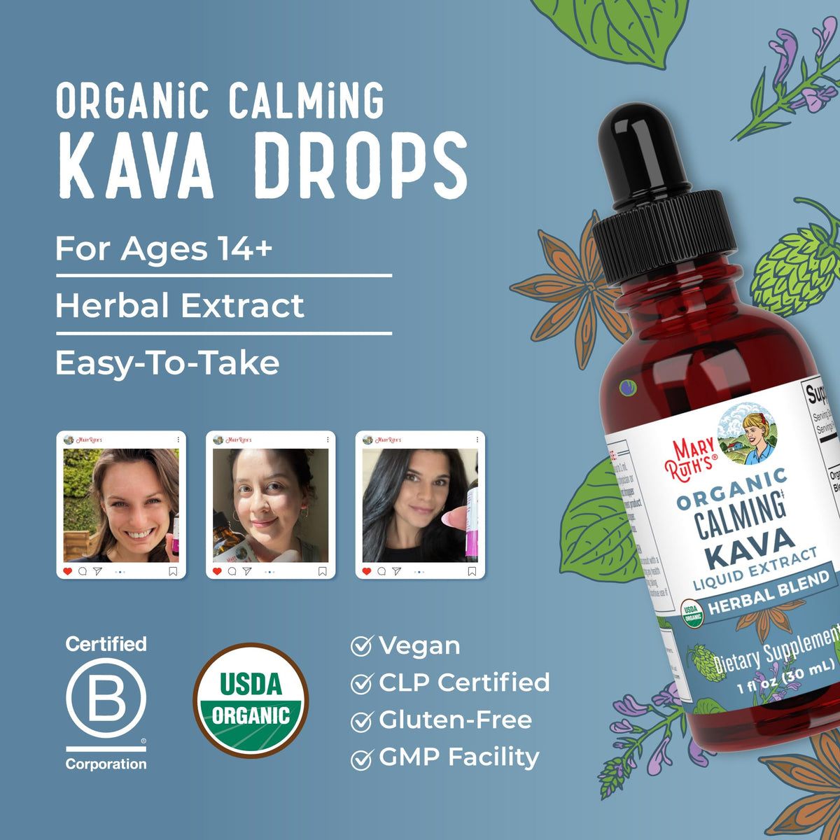 MaryRuth's Calming Kava Liquid Drops Herbal Supplement - 1 oz - image 8